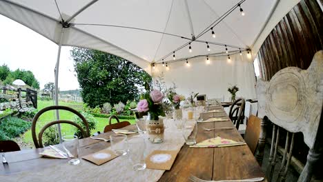 toma de un lugar de recepción de bodas