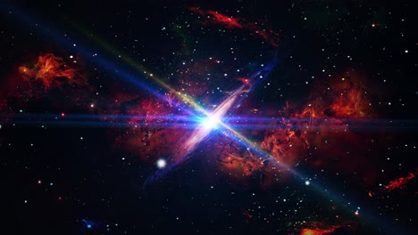 4k galaxia y nebulosa giran en el universo