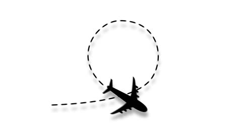 seamless, minimalistic animation of airplane. infographics, design.