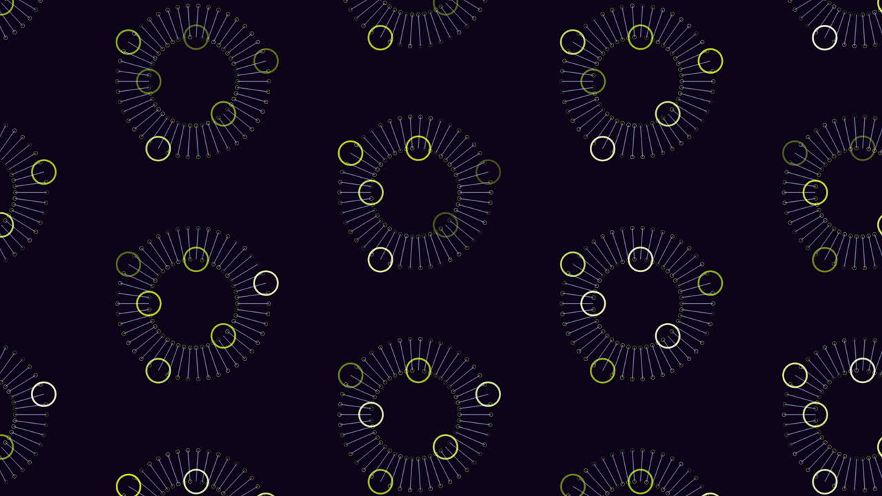 patrón geométrico dinámico azul y blanco sobre fondo negro