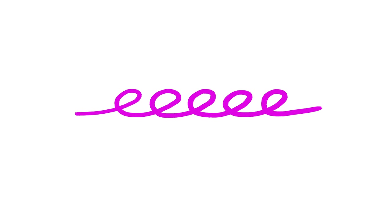Linha Rabiscada Magenta Animada em Fundo Branco