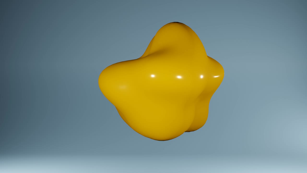 Abstract yellow fluid shape