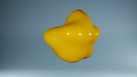 abstract yellow fluid shape