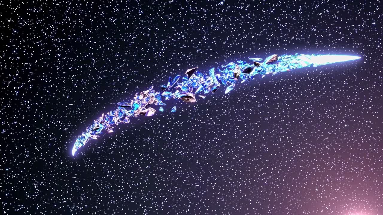 우주에서 부서진 혜성