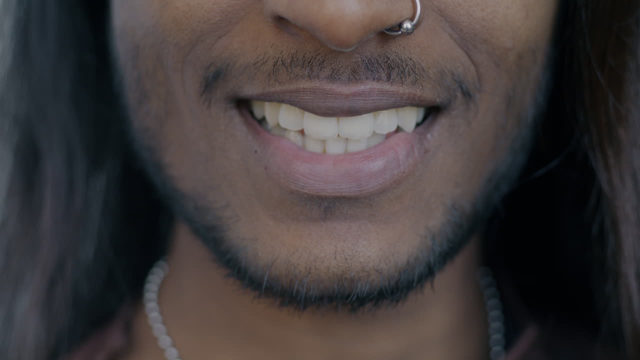Smiling Person with Nose Ring