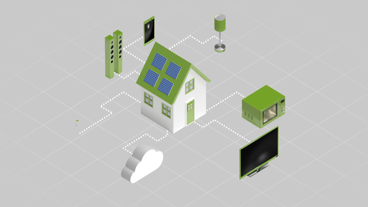 Home appliances connecting through cloud computing | Premium Stock ...