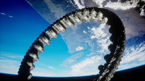 futuristic-space-station-on-Earth-orbit