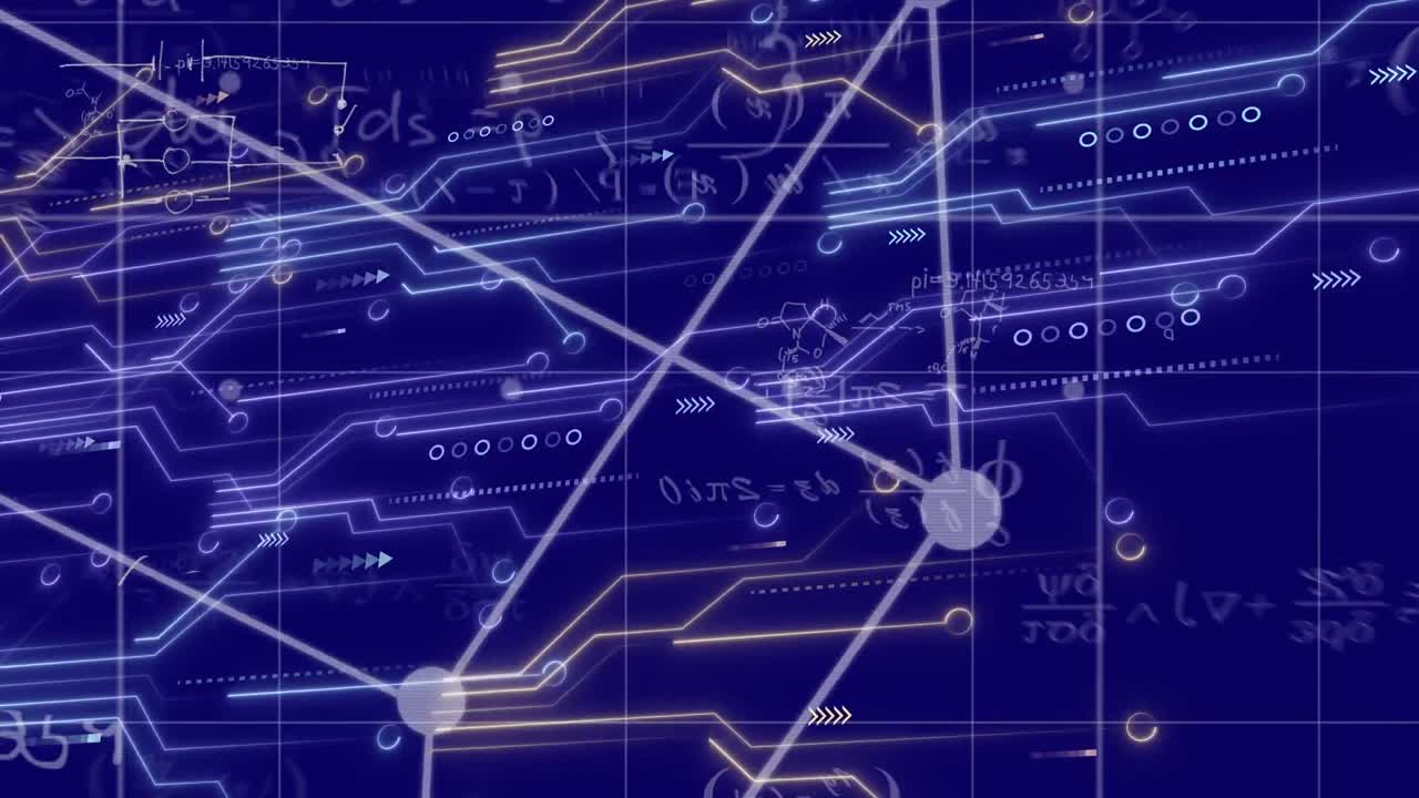 Animation of data processing and computer circuit board