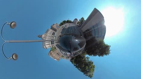 little planet format of munich in germany