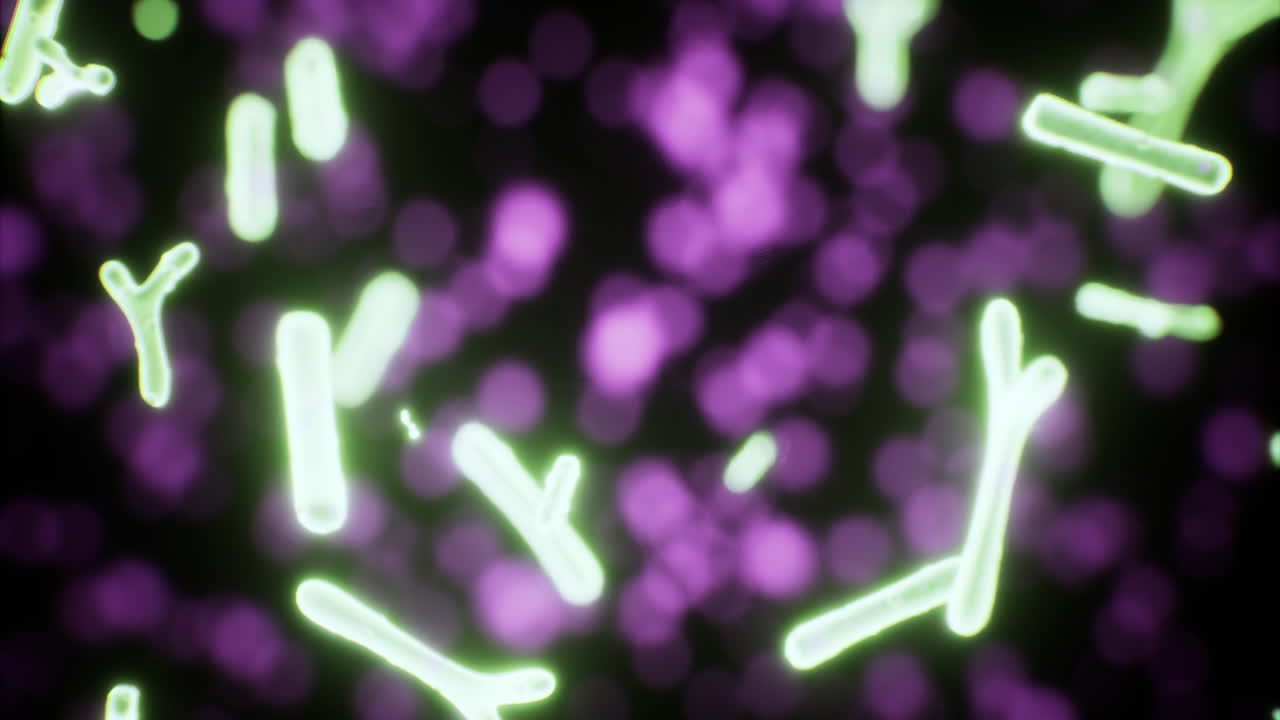 Microorganisms dancing in vibrant colors showcasing life below the surface