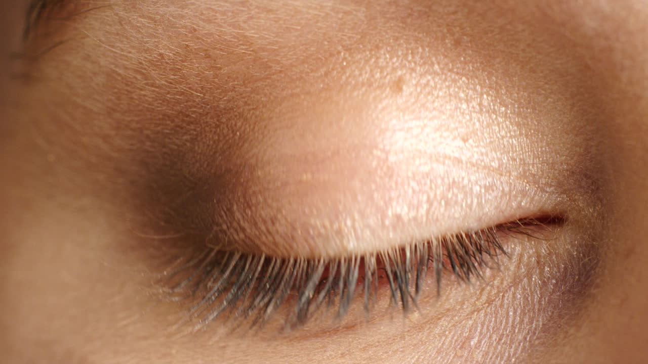 눈, 시력 및 여성 매크로 초상화