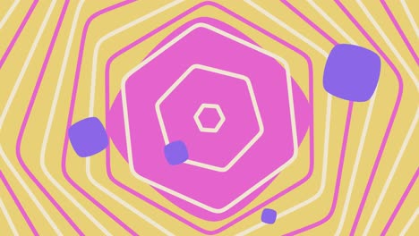 ヘクサゴン オレンジ色の背景