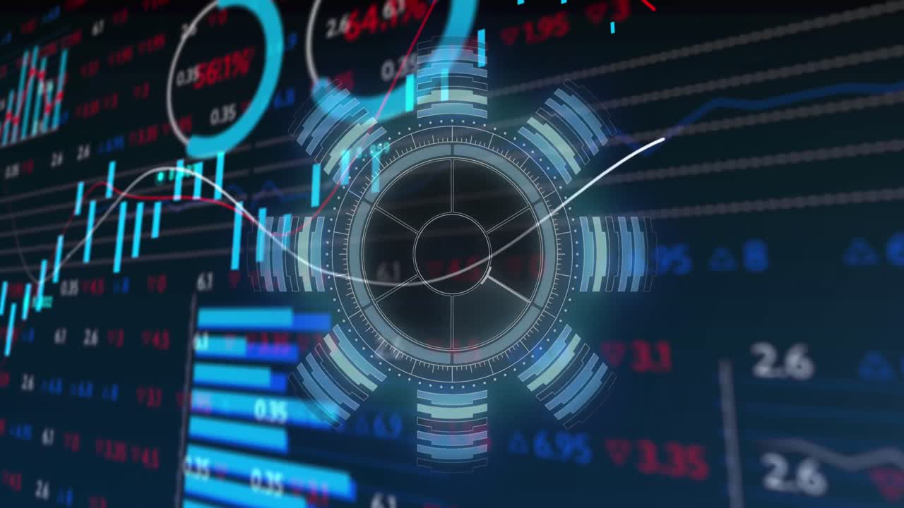 Animation of data processing over scope scanning