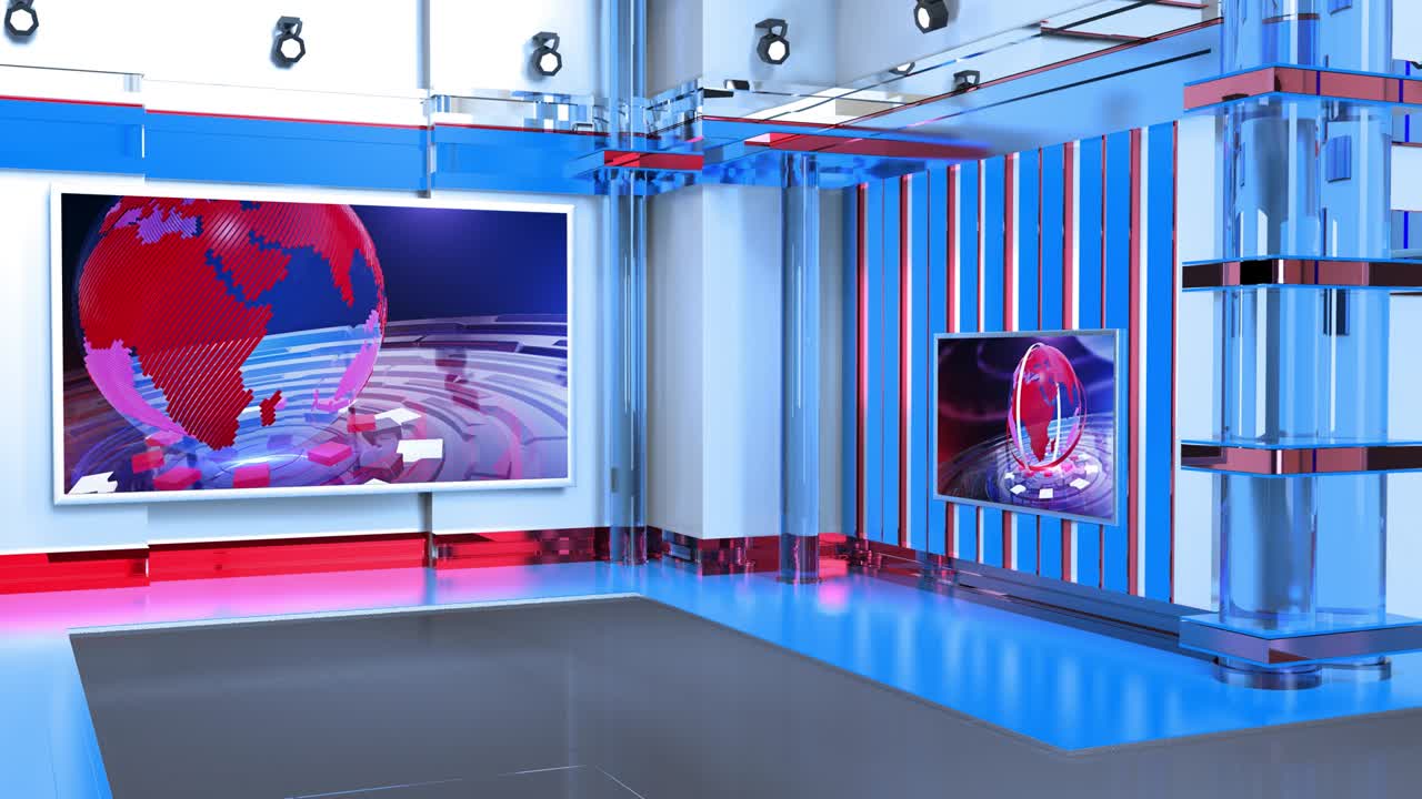 3D 가상 TV 스튜디오 뉴스