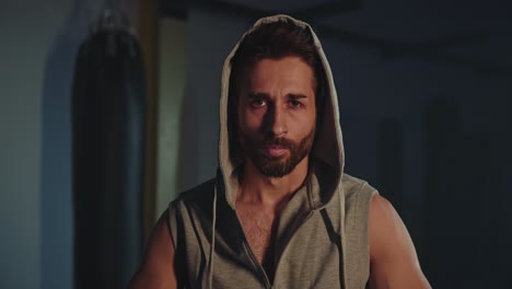 man preparing for boxing workout