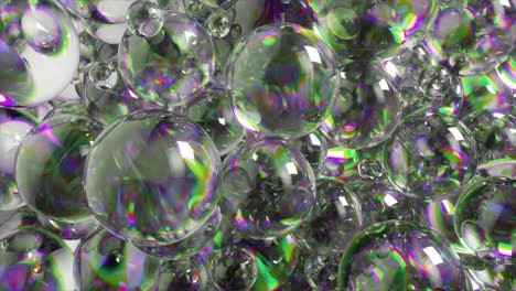 abstract iridescent bubble cluster