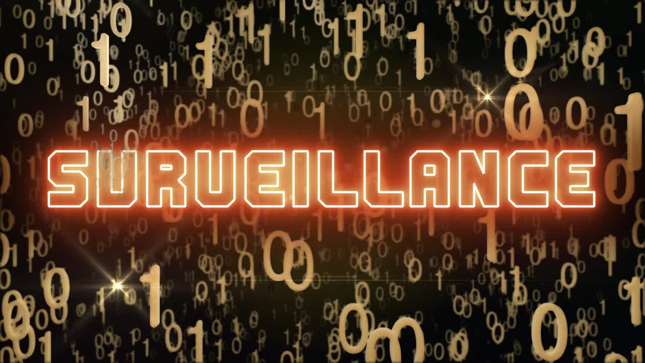 디지털 코드와 함께 황금 감시 개념