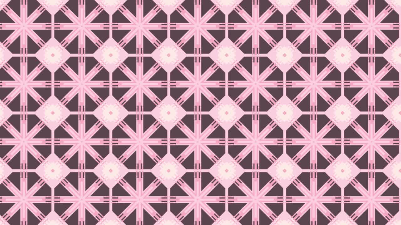 Seamless Pink Starburst and Diamond Grid Pattern on Mauve Background for Digital Slides Animations and Textile Designs
