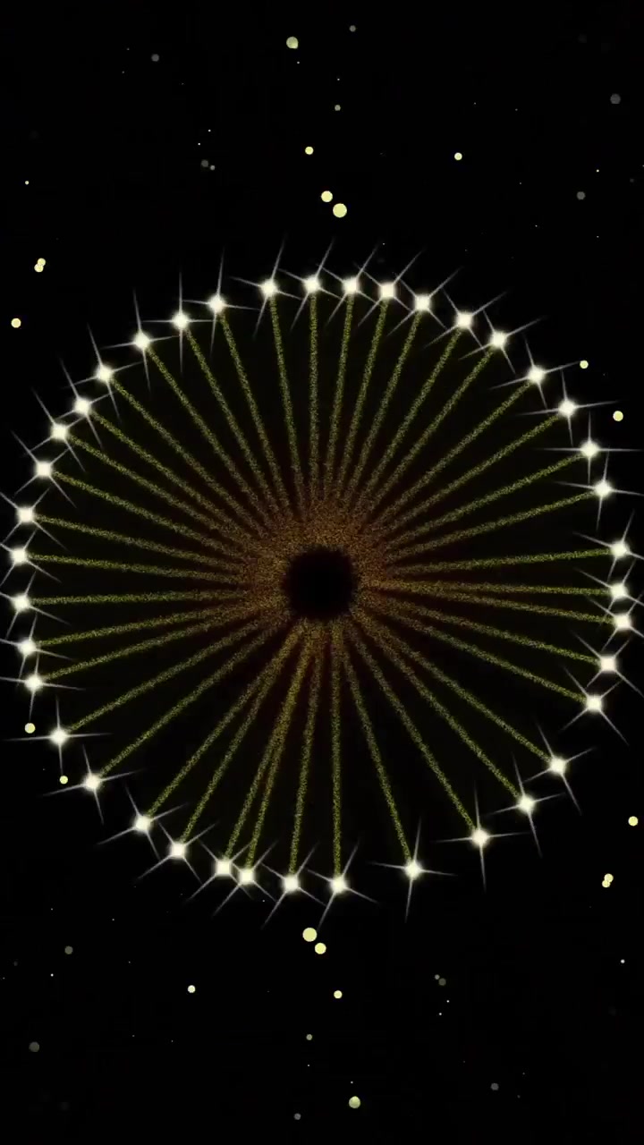 Animazione di fuochi d'artificio su sfondo nero