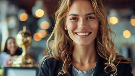 portrait of a smiling businesswoman