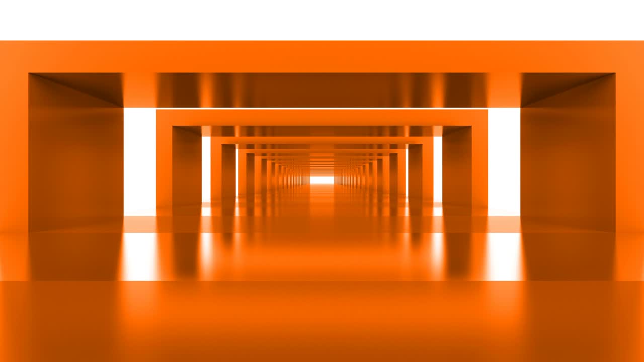4k 해상도 루프 가능한 오렌지색 배경 터널