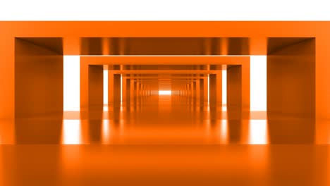 orange 4k resolution loopable technological background tunnel