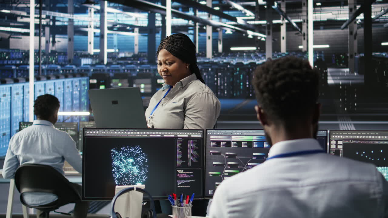 Annoyed data center expert having malfunctioning gear while using node tree tool