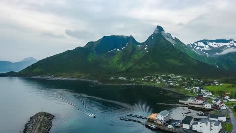 mefjordvar, island senja. beautiful nature norway natural landscape mefjord.