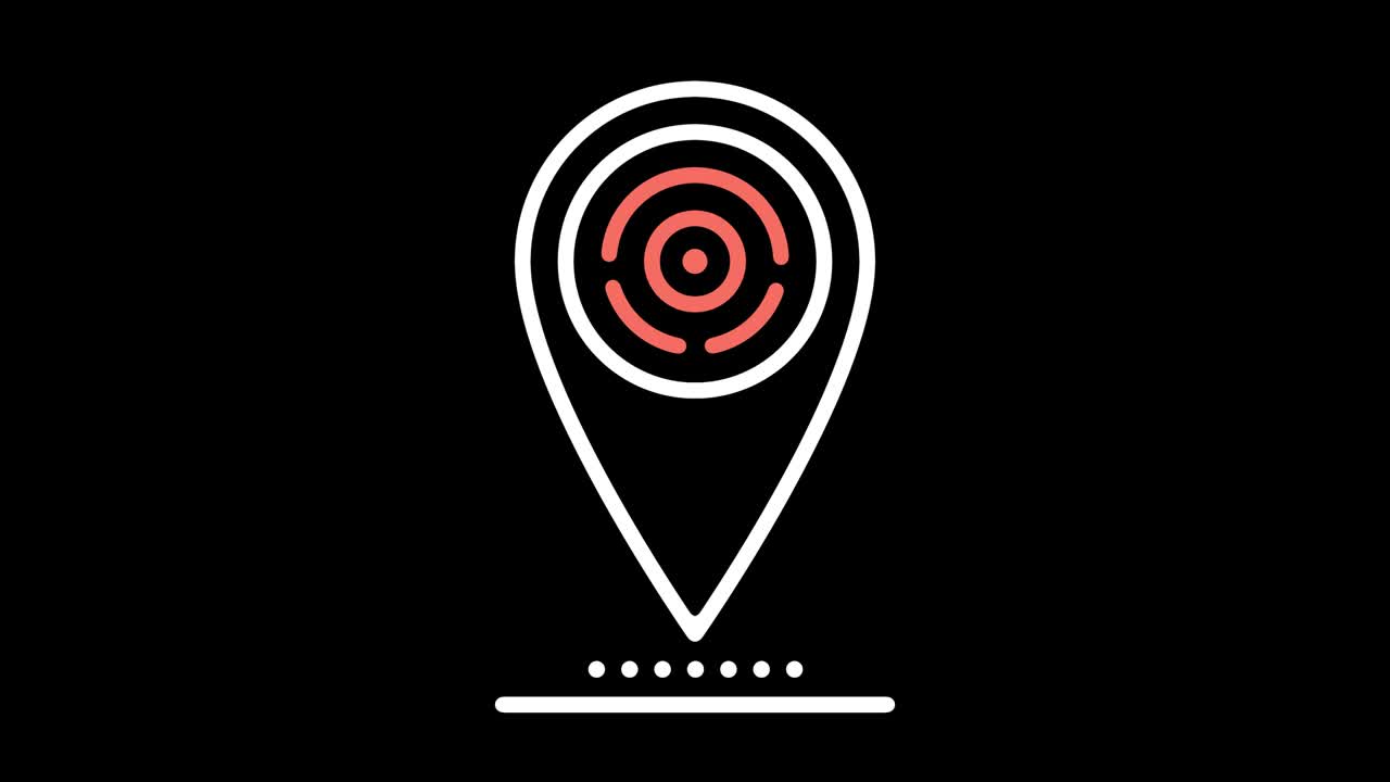 animación del icono de la línea de búsqueda de ubicación con alfa