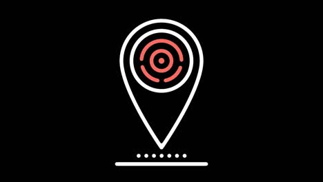 location search line icon animation with alpha