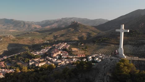 Castillo-de-Jaen,-Spain-Jaen's-Castle-Flying-and-ground-shoots-from-this-medieval-castle-on-afternoon-summer,-it-also-shows-Jaen-city-made-witha-Drone-and-a-action-cam-at-4k-24fps-using-ND-filters