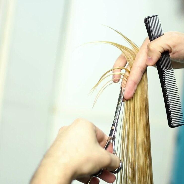 Processo di taglio dei capelli