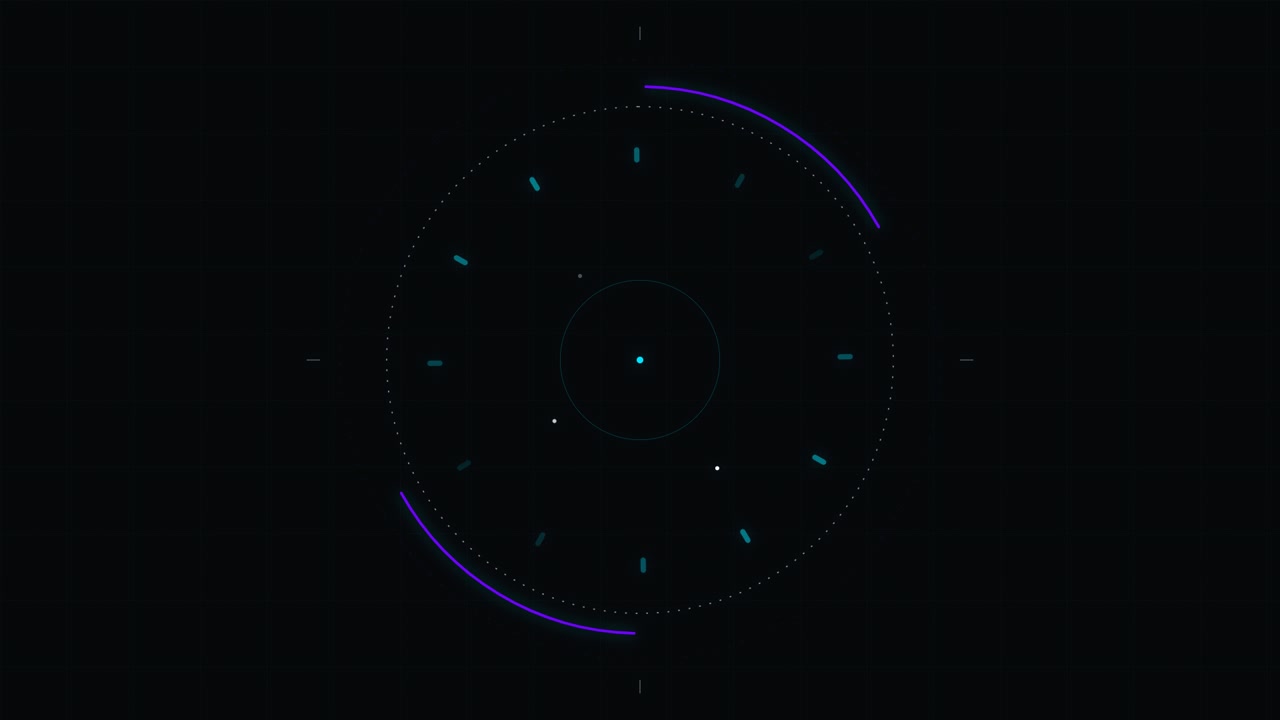Abstract Digital Circular Loading Interface Animation
