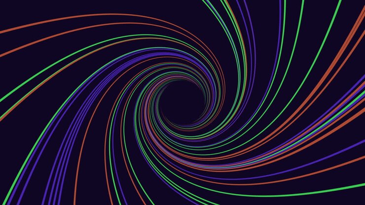 Vibrant colors spin in a spiraling vortex