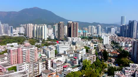 vista aérea sobre la costa de shenzhen en un hermoso día claro