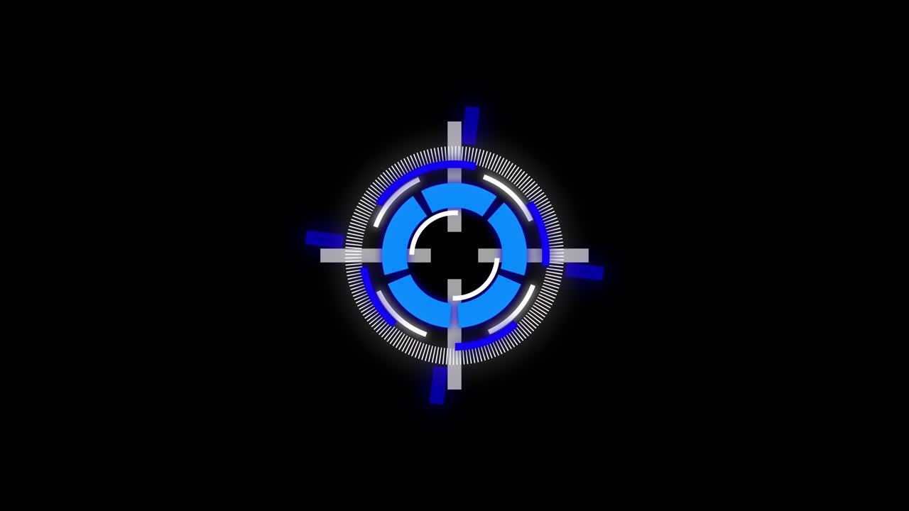 objetivo de animación de tecnología digital futurista 4k 3d