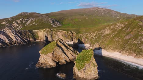 stunning golden hour at glenlough bay co.donegal - 4k cinematic drone footage 26