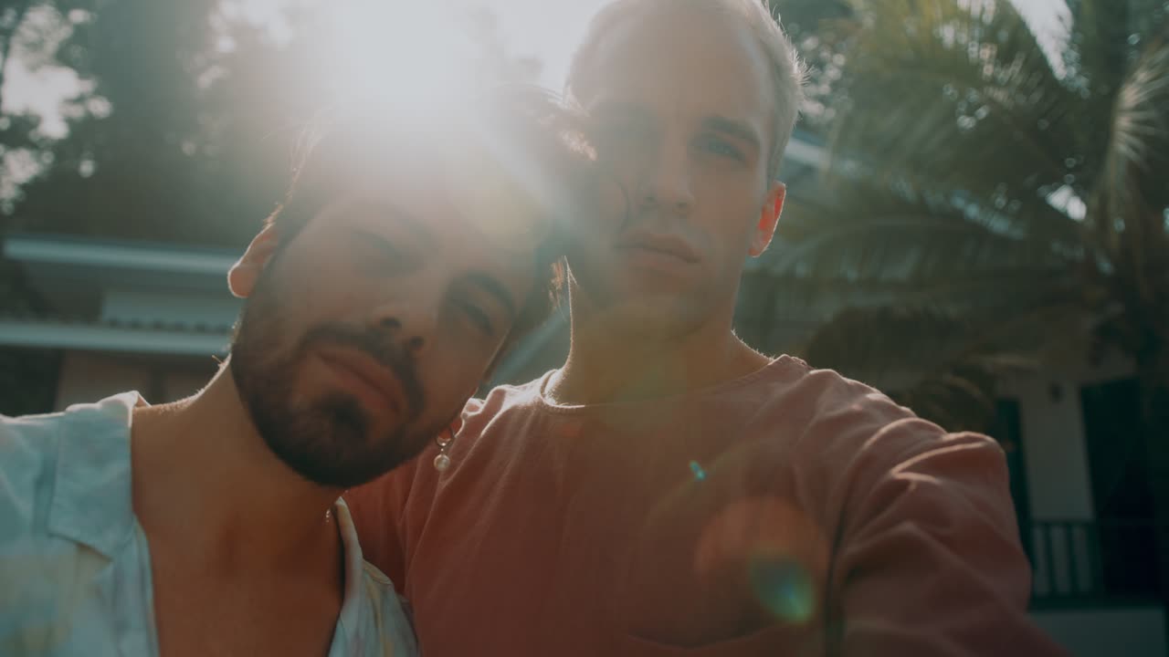 Two Men Enjoying a Sunny Day Together