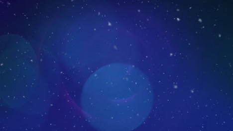 snowflakes falling in blue night sky, animation of winter scene