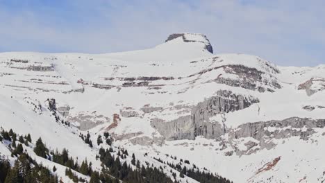 pristine winter landscape among the peaks