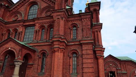 closeup view of the uspenski cathedral in helsinki