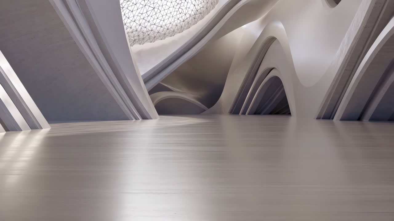 Abstract Futuristic Architectural Interior