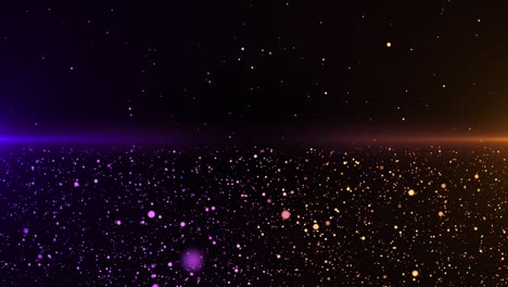 4k partículas de confeti multicolores o chispas flotan animación de bucle en el espacio.