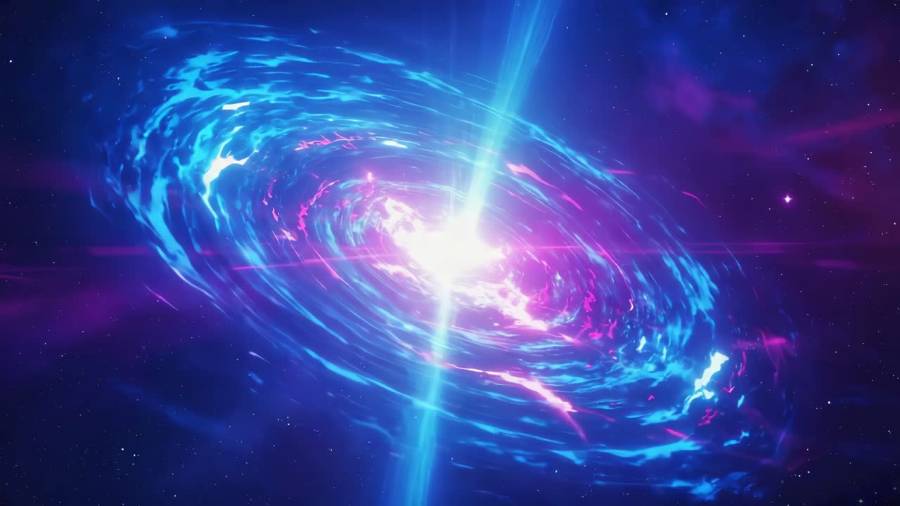Vibrant Abstract Spiral Galaxy