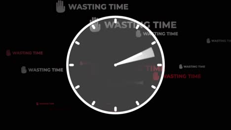 time wasting concept, infographic representing time going quickly