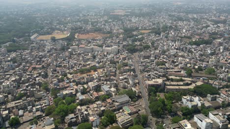 Vista-De-Pájaro-180d-De-La-Ciudad-De-Kolhapur-En-Maharashtra