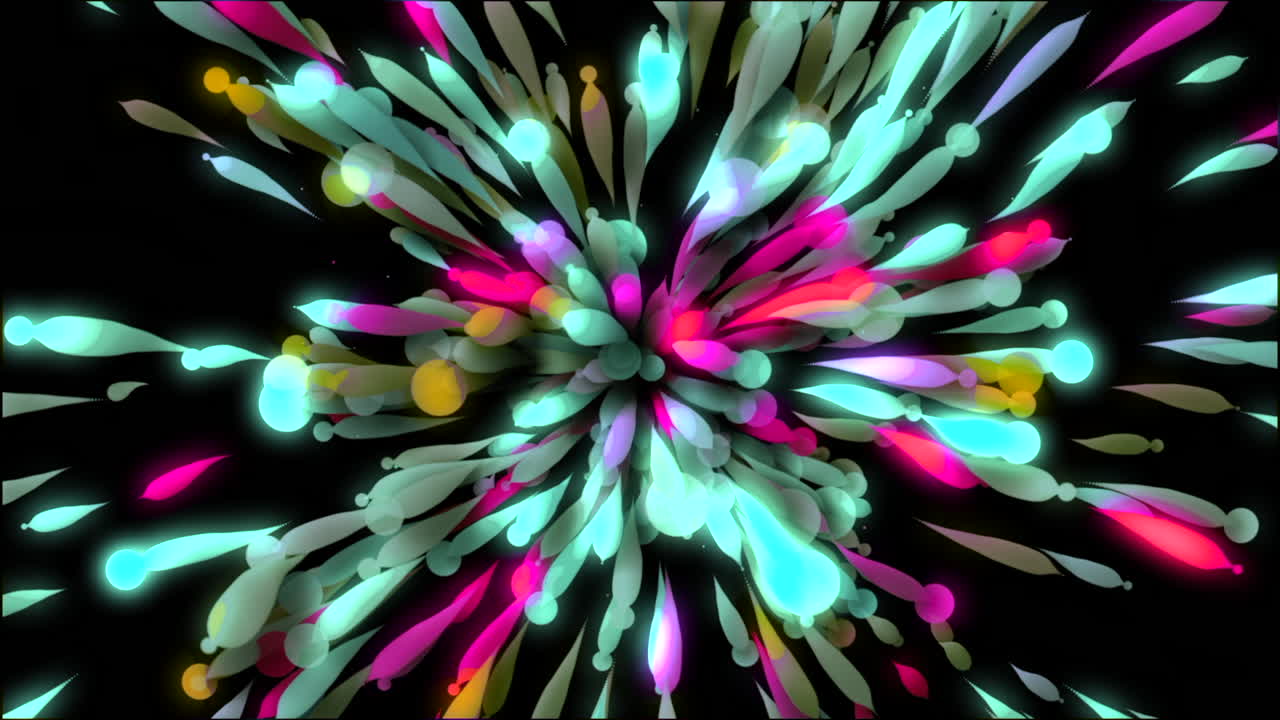 explosión abstractamente colorida