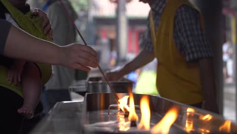 incense stick being lit 01