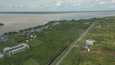 drone view lingga town,sri aman sarawak ,malaysia