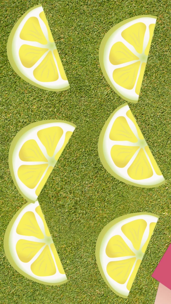 Animazione di una donna che parla sopra icone di limoni